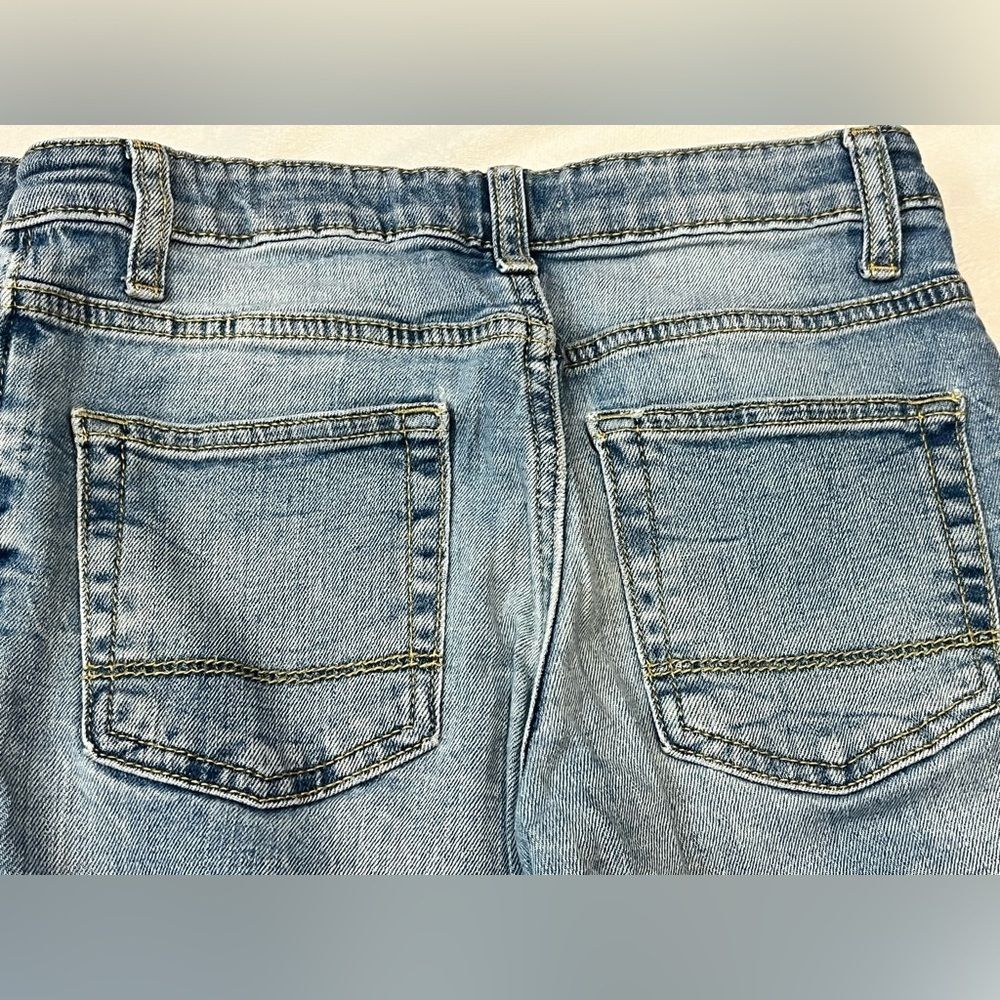 Cat & Jack (2 Pairs) Light Blue Straight Jeans Size 12 Adjustable Waistband - Picture 14 of 15